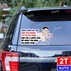 Tem Decal Dán Trang Trí Xe Vui Nhộn Cuộc Sống Áp Lực Cần Tìm Người Đấm Nhau Tỷ Thí Võ Công, Tem Xe Hài Hước Chống Nước