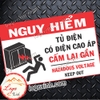 LOGO TEM STICKER CÁNH BÁO TỦ ĐIỆN CÓ ĐIỆN CAO ÁP NGUY HIỂM - HAZADOUS VOLTAGE