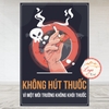 (TÍM) Tem Decal Dán Không Hút Thuốc, Vì Một Môi Trường Không Khói Thuốc, No Smoking,Poster Cảnh Báo Tác Hại Của Thuốc Lá