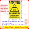 LOGO TEM STICKER BIỂN CẢNH BÁO ĐEO MẶT NẠ CHỐNG BỤI - WEAR DUST MASK - BIỂN CẢNH BÁO AN TOÀN LAO ĐỘNG