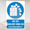 Tem Decal [Nhắc Nhở] - SẮP XẾP NGĂN NẮP CHÍNH XÁC | Decal bóc dán có keo sẵn, chống nước, chống phai