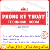 LOGO TEM STICKER BIẾN PHÒNG KỸ THUẬT, TECHNICAL ROOM DÙNG CHO VĂN PHÒNG CÔNG TY, CƠ QUAN, NHÀ XƯỞNG...