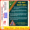 Tem Decal Dán Nội Quy Quầy Bida, Nội Quy Quán Bi-a, Quy Chế Phòng Chơi Bi-da, Bida Rules , Quy Tắc Chơi Billards Bóc Dán
