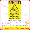 LOGO TEM STICKER CẢNH BÁO NGUY CƠ ĐỘC HẠI, DANGER HARMFUL - BIỂN CẢNH BÁO AN TOÀN LAO ĐỘNG