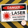 Tem Decal Dán Cảnh Báo Tia Laser, Laze, Dán Máy Móc Nhà Xường, Tem Decan Chống Nước Độ Bền Cao, Laser Danger Caution