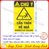 LOGO TEM STICKER CẢNH BÁO CẨN THẬN DỄ NGÃ, DANGER OF FALLING - BIỂN CẢNH BÁO AN TOÀN LAO ĐỘNG