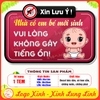 Decal Dán NHÀ CÓ EM BÉ MỚI SINH - VUI LÒNG KHÔNG GÂY TIẾNG ỒN | Chống nước, chống phai