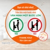 Decal Dán Bạn ơi nhớ nhé! TIẾN LÊN MỘT BƯỚC NHỎ VĂN MINH MỘT BƯỚC LỚN | THANK YOU! Xin cảm ơn! | Chống nước, chống phai