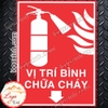 LOGO TEM STICKER DÁN THÔNG BÁO NƠI ĐỂ BÌNH CHỮA CHÁY, BÌNH CỨU HỎA, FIRE EXTINGUISHER PLACE - MẪU 2