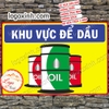 LOGO TEM STICKER KHU VỰC ĐỂ DẦU, OIL DRUM PLACE- DÙNG CHO CÔNG TY, VĂN PHÒNG, NHÀ XƯỞNG.....
