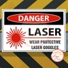 Tem Decal Dán Cảnh Báo Tia Laser, Laze, Dán Máy Móc Nhà Xường, Tem Decan Chống Nước Độ Bền Cao, Laser Danger Caution