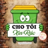 Tem Decal Cho Tôi Xin Rác, Có Keo Sẵn, Chống Nước, Tem Dán Thùng Rác, Dán Tường, Kính, Khu Vực Vị Trí Để Thùng Rác