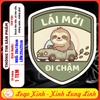Tem Decal Dán Ô TÔ - LÁI MỚI, ĐI CHẬM - Decal hình lười con tập lái funny - Decal chống nước, chống phai