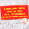 Tem Decal Dán Nhắc Nhở Tắt Hết Các Thiết Bị Điện Khi Rời Khỏi Phòng Để Phòng Tránh Tai Nạn Cháy Nổ Hỏa Hoạn, PCCC