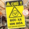 LOGO TEM STICKER CẢNH BÁO BỨC XẠ ION HÓA, NON IONIZING RADIATION - BIỂN CẢNH BÁO AN TOÀN LAO ĐỘNG