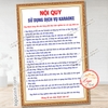Tem Decal Nội Quy Quán Hát, Phòng Hát Karaoke,Quy Tắc Dịch Vụ Hát Karaoke,Nội quy quầy Karaoke Có Keo Dán Sẵn Chống Nước
