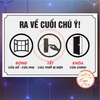 Tem Decal Dán Nhắc Nhở Ra Về Cuối Chú Ý Đóng Cửa Sổ, Tắt Các Thiết Bị Điện, Khóa Cửa Chính, Dùng Cho Văn Phòng Công Ty