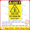 LOGO TEM STICKER CẢNH BÁO KHU VỰC CÓ TIẾNG ỒN, NOISY AREA - BIỂN CẢNH BÁO AN TOÀN LAO ĐỘNG