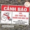 LOGO TEM STICKER BIỂN BÁO TẮT THIẾT BỊ TRƯỚC KHI BẢO TRÌ - LOCKOUT TAG
