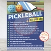 [M3] Poster Tem Decal Dán Nội Quy CLB Pickleball, Quy ĐInh Câu Lạc Bộ Sân Tập Pickleball,. Quy Tắc Luật Sân Píc Cờ Bôn