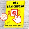 LOGO TEM STICKER HÃY BẤM CHUÔNG, VUI LÒNG BẤM CHUÔNG - PLEASE RING THE BELL