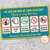 Tấm Decal Dán Nội Quy Nhà Vệ Sinh, Quy Tắc WC Toilet, Tem Decal Chống Nước,Dùng Trang Trí Cho Nhà ở, Công Ty, Trường Học