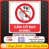 (MẪU VUÔNG) Logo Tem Decal Dán CẤM CỜ BẠC,No Gamble, Tem Cấm Chơi Cờ Bạc,Đánh Bài, Decan Dán Cấm Đánh Bạc, Chống Nước