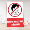 Tem Decal Dán Không Khạc Nhổ Trên Mái, Giữ Vệ Sinh Chung, Do Not Spit, Không Khạc Nhổ Bừa Bãi, Decan Dán Tường