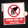 (VUÔNG)Tem Decal Không Được Sờ,Cấm Sờ,Cấm Chạm Vào,Do Not Touch,Chất Liệu Decan Dán Có Keo Sẵn Chống Nước,Decal Dán Kính