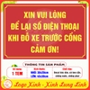 Tem Decal Dán Yêu Cầu Để Lại Số Điện Thoại Khi Dừng Đỗ Xe Trước Cổng, Trước Cửa Nhà, Tem Nhắc Nhở Đậu Xe Có Ý Thức
