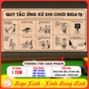 Tem Decal Dán Quy Tắc Ứng Xử Khi Chơi Bida, Sử Dụng Cho Quầy Quán Bi-a, Quy Chế Phòng Chơi Bi-da, Nội Quy Chơi Bi-a Bida