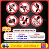Tem Decal Icon Ngộ Nghĩnh Dán Xe, Biểu Tượng Dán Xe Không Hút Thuốc, Không Vứt Rác, Không Thú Cưng, Không Xì Hơi…..