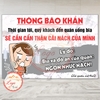 Tem decal trang trí quán ăn vui nhộn – Thông báo khẩn “Ngon nhức nách” – Decal bóc dán chống nước, bền màu