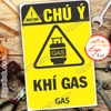 LOGO TEM STICKER CẢNH BÁO CÓ KHÍ GAS - BIỂN CẢNH BÁO AN TOÀN LAO ĐỘNG