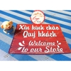 LOGO STICKER DÁN BIỂN WELCOME CHÀO MỪNG KÍNH CHÀO QUÝ KHÁCH DÙNG DECOR CHO NHÀ CỬA, QUẦY QUÁN