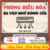 Tem Decal Dán Phòng Điều Hòa Xin Mời Vào, Sử Dụng Cho Quầy Quán Nhà Hàng, Tem Chống Nước Có Keo Dán Sẵn,Quán Có Điều Hòa