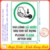 LOGO TEM STICKER XẢ NƯỚC SAU KHI SỬ DỤNG DÙNG TRONG NHÀ VỆ SINH- NHẮC NHỞ SỬ DỤNG WC TOILET NHÀ VỆ SINH