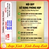 Tem Decal | NỘI QUY SỬ DỤNG PHÒNG HỌP | Decal SONG NGỮ VIỆT - ANH | Decal bóc dán có keo sẵn, chống nước, chống phai
