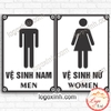 LOGO STICKER TEM BIỂN CHỈ DẪN NHÀ VỆ SINH NAM NỮ, TOILET WC RESTROOM, CHỈ DẪN KHU VỆ SINH