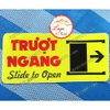 BỘ 2 LOGO STICKER DÁN TEM ĐẨY NGANG TRƯỢT NGANG DÁN CỬA LÙA, CỬA ĐẨY, CỬA KÉO