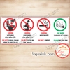 LOGO TEM STICKER BIỂN BẢNG NỘI QUY NHÀ VỆ SINH - TOILET RESTROOM RULES - HƯỚNG DẪN GIỮ VỆ SINH TRONG TOILET NHÀ TẮM