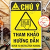 LOGO TEM STICKER BIỂN CẢNH BÁO YÊU CẦU THAM KHẢO HƯỚNG DẪN SỬ DỤNG - USER MANUAL - BIỂN CẢNH BÁO AN TOÀN LAO ĐỘNG