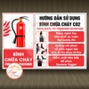Tem Decal - HƯỚNG DẪN SỬ DỤNG BÌNH CHỮA CHÁY CO2 - Decal song ngữ bóc dán, có keo sẵn, chống nước, chống phai