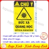 LOGO TEM STICKER CẢNH BÁO BỨC XẠ QUANG HỌC, OPTICAL RADIATION - BIỂN CẢNH BÁO AN TOÀN LAO ĐỘNG