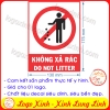 LOGO STICKER TEM DÁN KHÔNG XẢ RÁC- DO NOT LITTER, KHÔNG VỨT RÁC BỪA BÃI NƠI CÔNG CỘNG ĐỂ BẢO VỆ MÔI TRƯỜNG