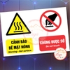Tem Decal Cảnh Báo Bề Mặt Nóng Không Được Sờ, Bề Mặt Nhiệt Độ Cao Không Chạm, Chất Liệu Decal Chống Nước, Chống Phai
