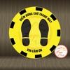Tem Decal Dán Sàn Điểm Đứng Dừng Chờ Thang Máy, Chất Liệu Decal Chống Nước Chống Phai Màu, Dùng Cho Tòa Nhà, Chung Cư...