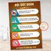 Tem Decal Dán Nội Quy Quán, Dùng Cho Các Quầy Dịch Vụ Như Bida, Billiards,  Quán Game, Quầy Trò Chơi…Decal Chống Nước