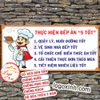 LOGO TEM STICKER BẢNG THỰC HIỆN BẾP ĂN 5 TỐT DÙNG CHO TRƯỜNG HỌC, QUÁN ĂN, CƠ QUAN, NHÀ XƯỞNG...