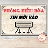 Tem Decal Dán Phòng Điều Hòa Xin Mời Vào, Sử Dụng Cho Quầy Quán Nhà Hàng, Tem Chống Nước Có Keo Dán Sẵn,Quán Có Điều Hòa